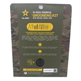 US Army 18 Piece Grooming Essentials Kit with Travel Case