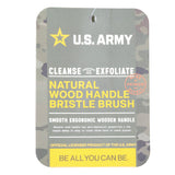 US Army Natural Wood Handle Bristle Brush