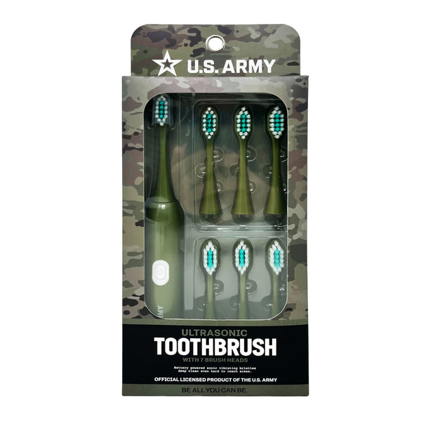 US Army UltraSonic Electric Toothbrush with 6 Replacement Heads