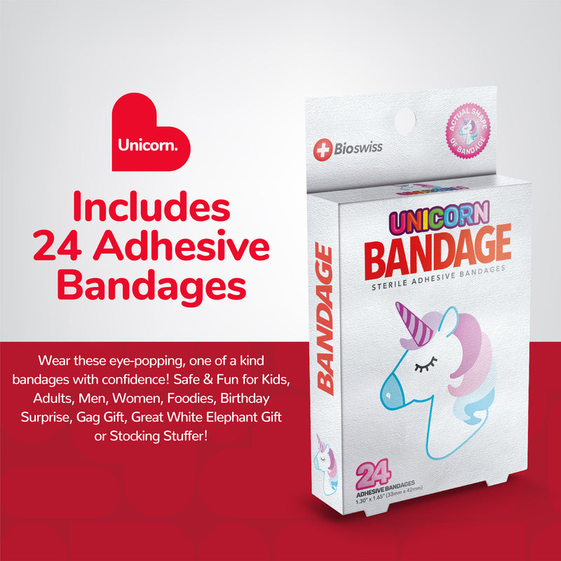 Unicorn Shaped Bandages- Pack of 24