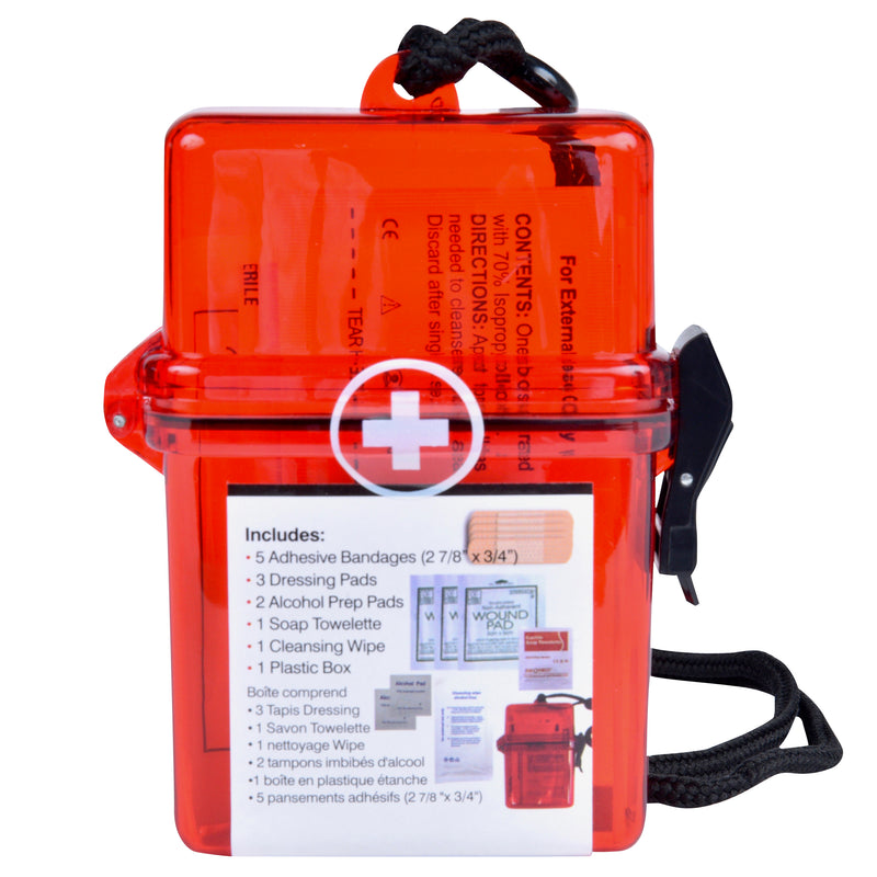 Waterproof First Aid Kit with Lanyard
