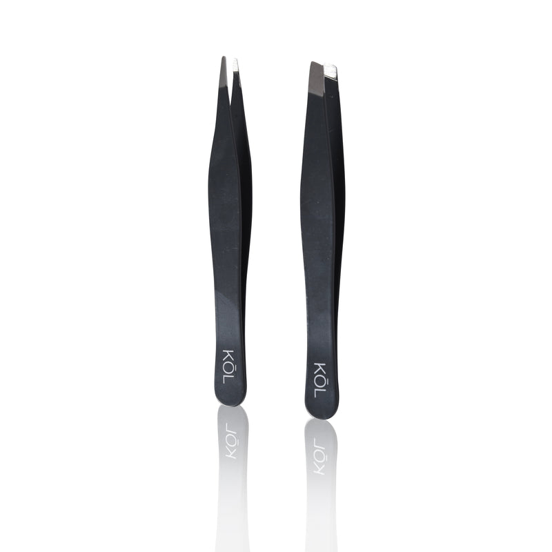 Set of 2 Precision Stainless Steel Tweezers