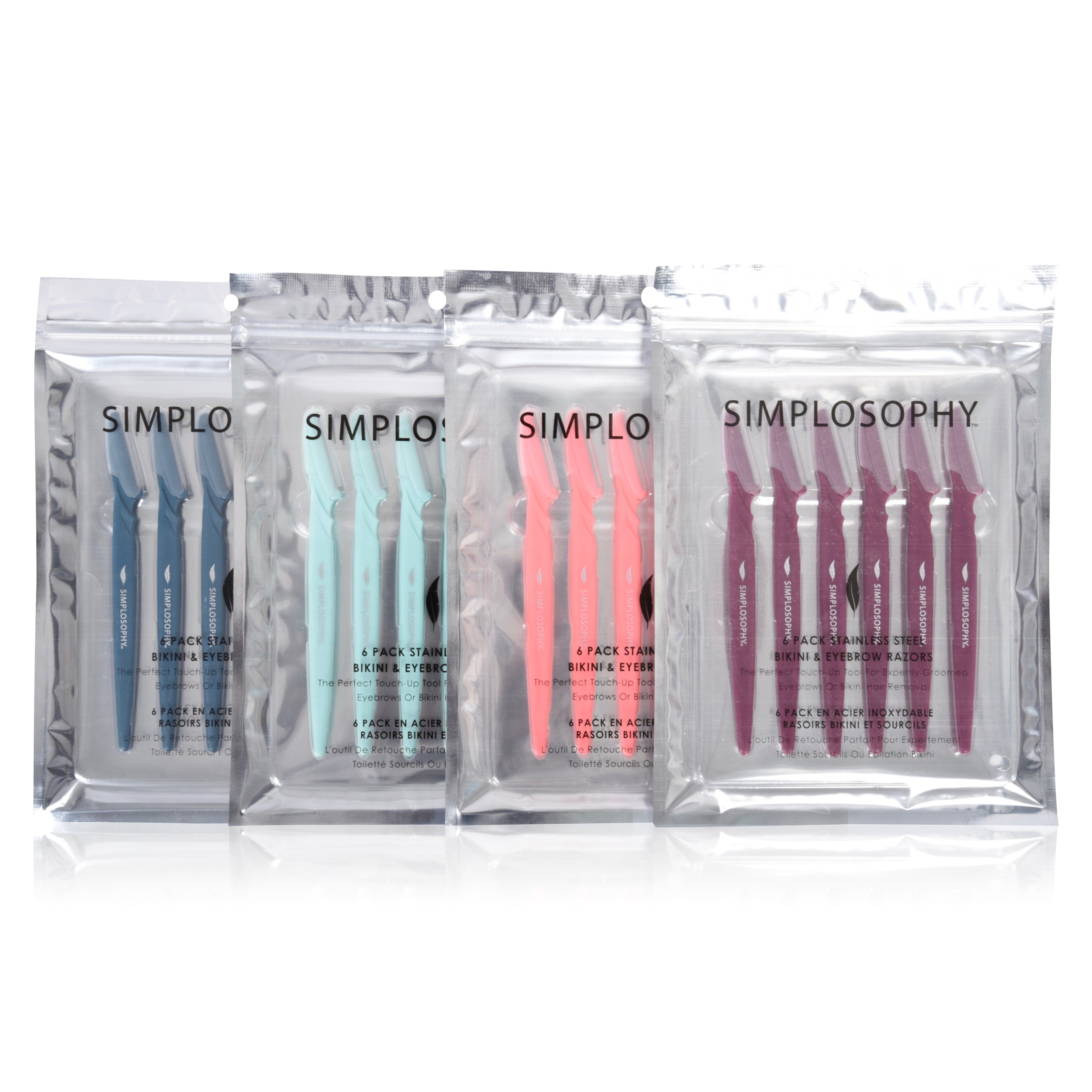 Pack of 6 Bikini and Eyebrow Razors Donnamax