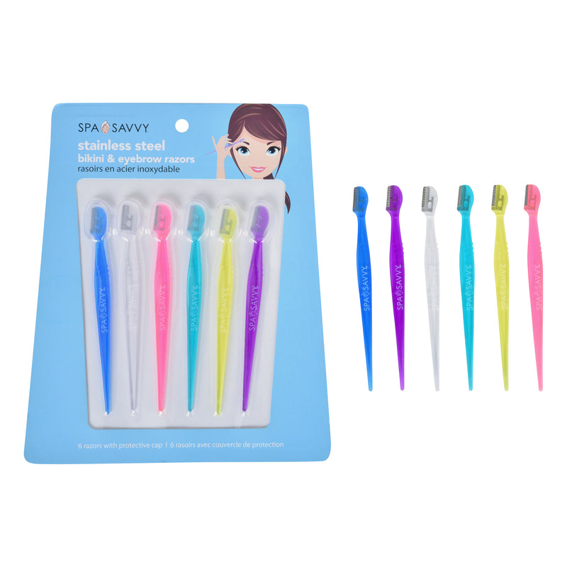 Pack of 6 Precision Bikini and Eyebrow Razors