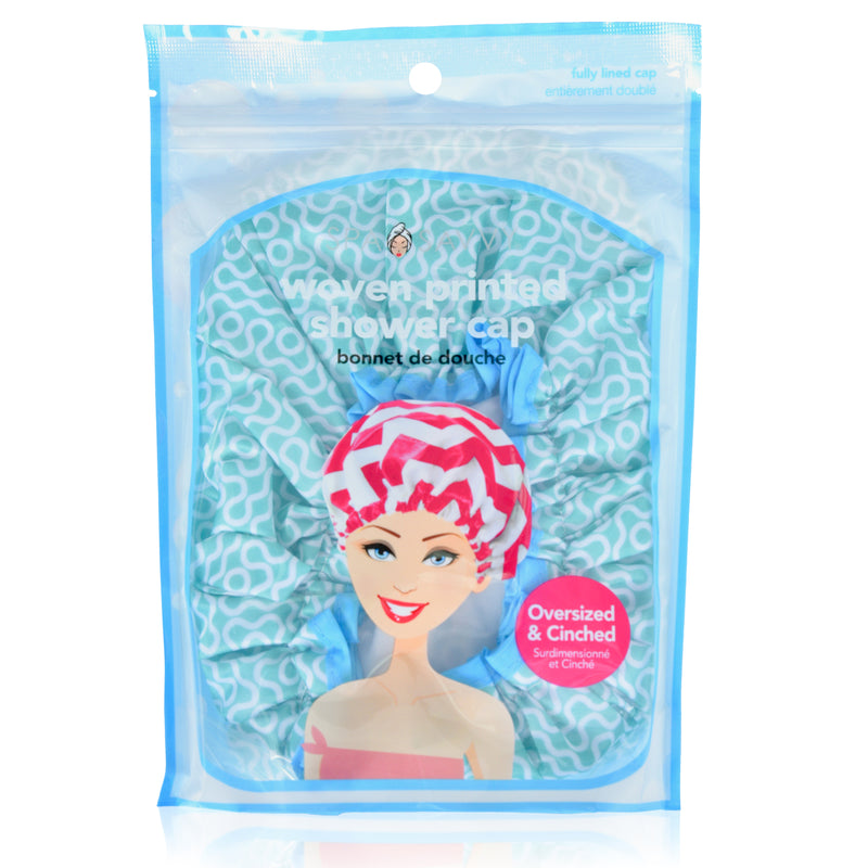 Fully Lined Printed Woven Shower Cap
