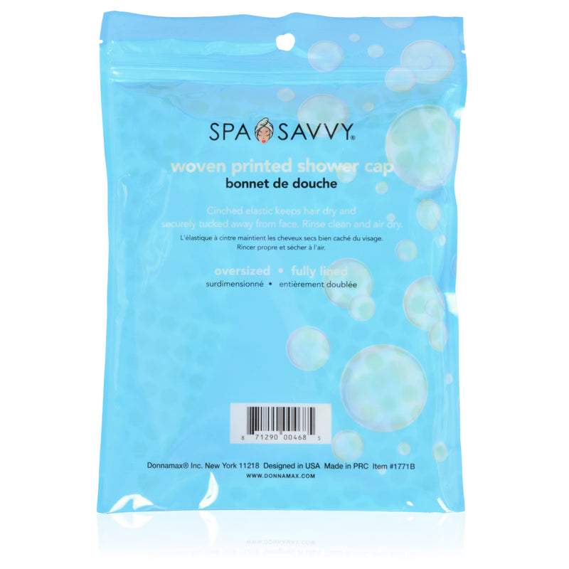 Fully Lined Printed Woven Shower Cap