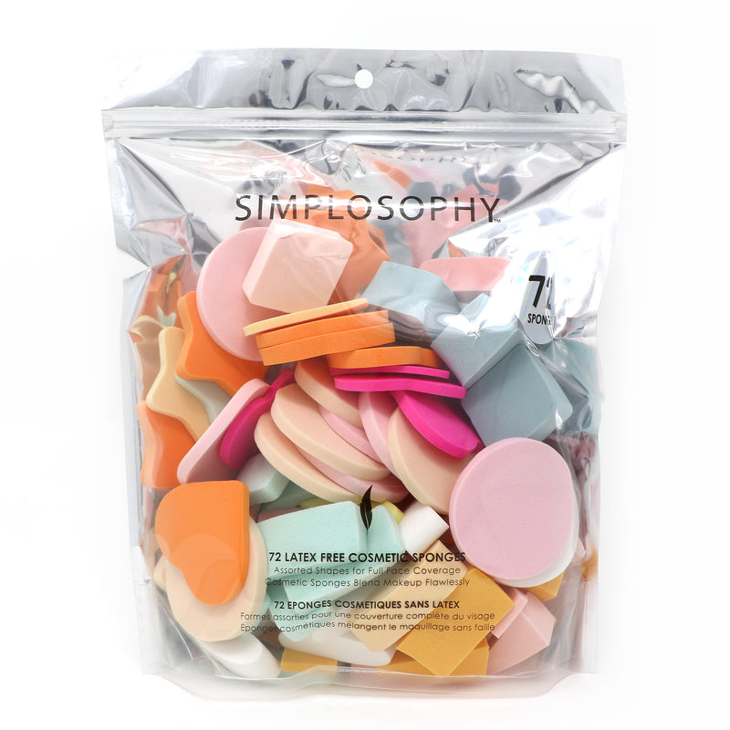 Pack of 72 Assorted Cosmetic Sponges