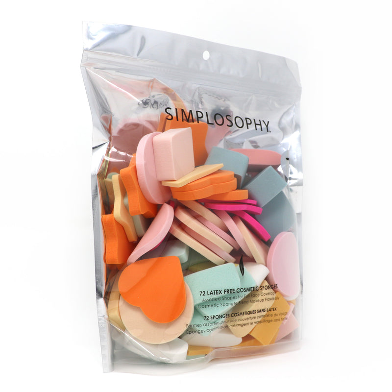 Pack of 72 Assorted Cosmetic Sponges