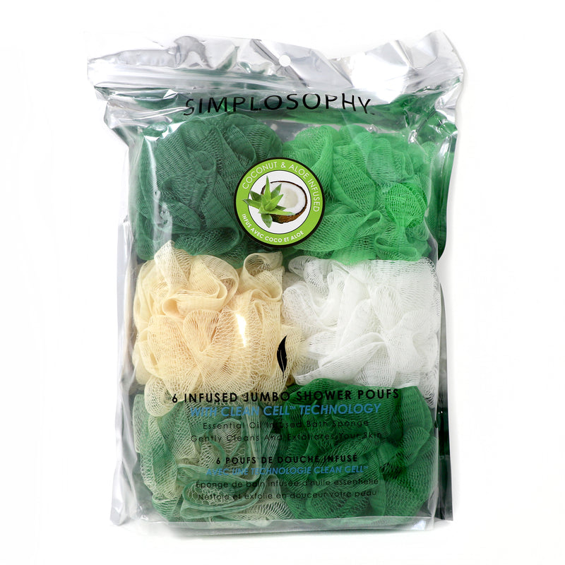 Pack of 6 Exfoliating Pouf