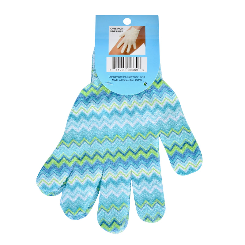 Printed Exfoliating Bath Gloves