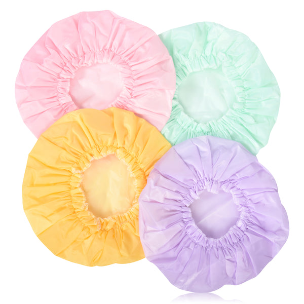 Set of 2 Fully Lined Bouffant Shower Cap