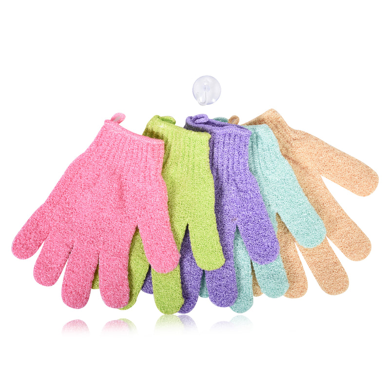Set of 2 Pairs of Exfoliating Bath Gloves