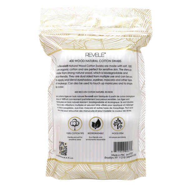 400 Count Natural Wood Cotton Swabs