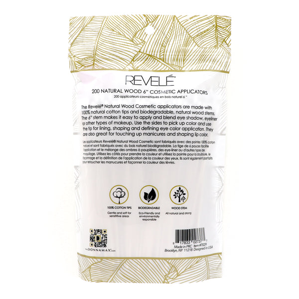 200 Natural Wood 6" Cosmetic Applicators