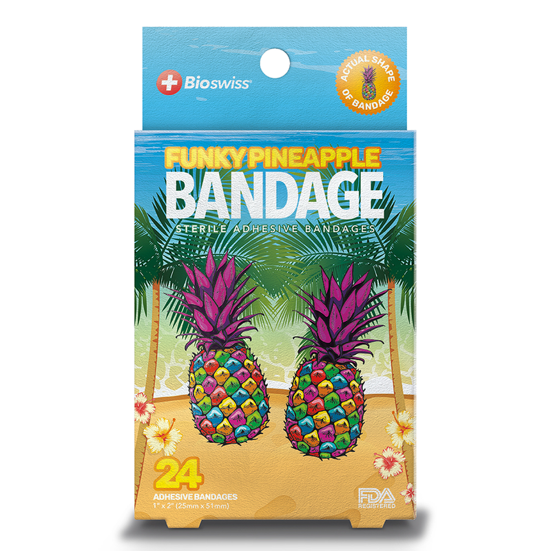 Funky Pineapple Bandages - Pack of 24