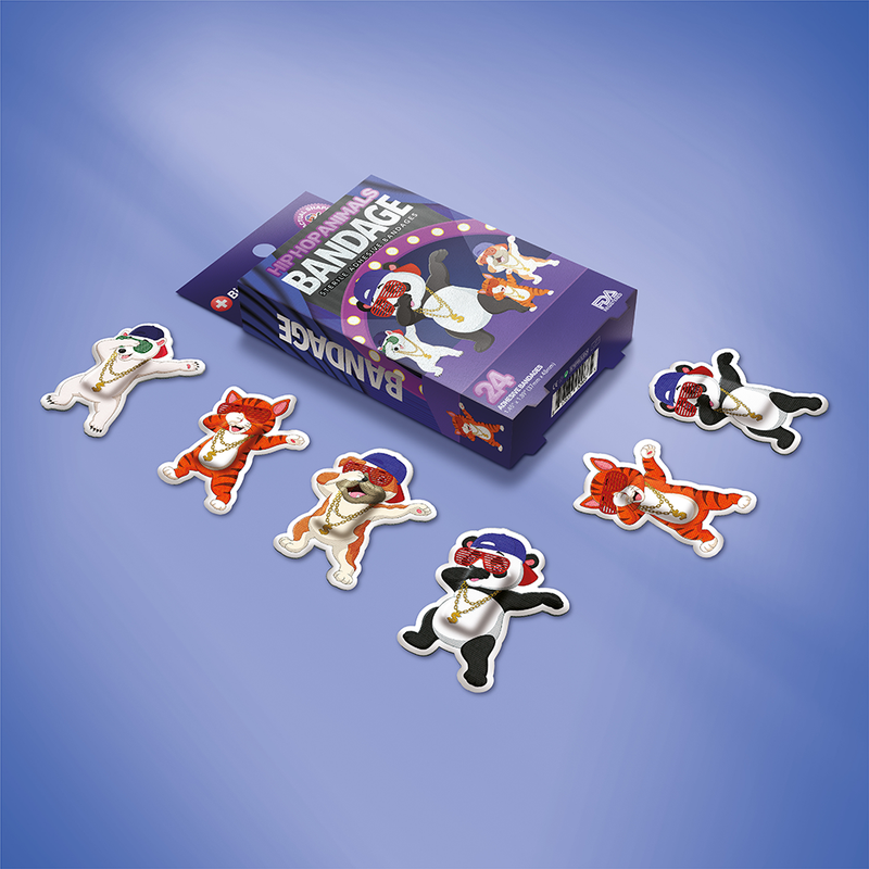 Hip Hop Animal Bandages - Pack of 24