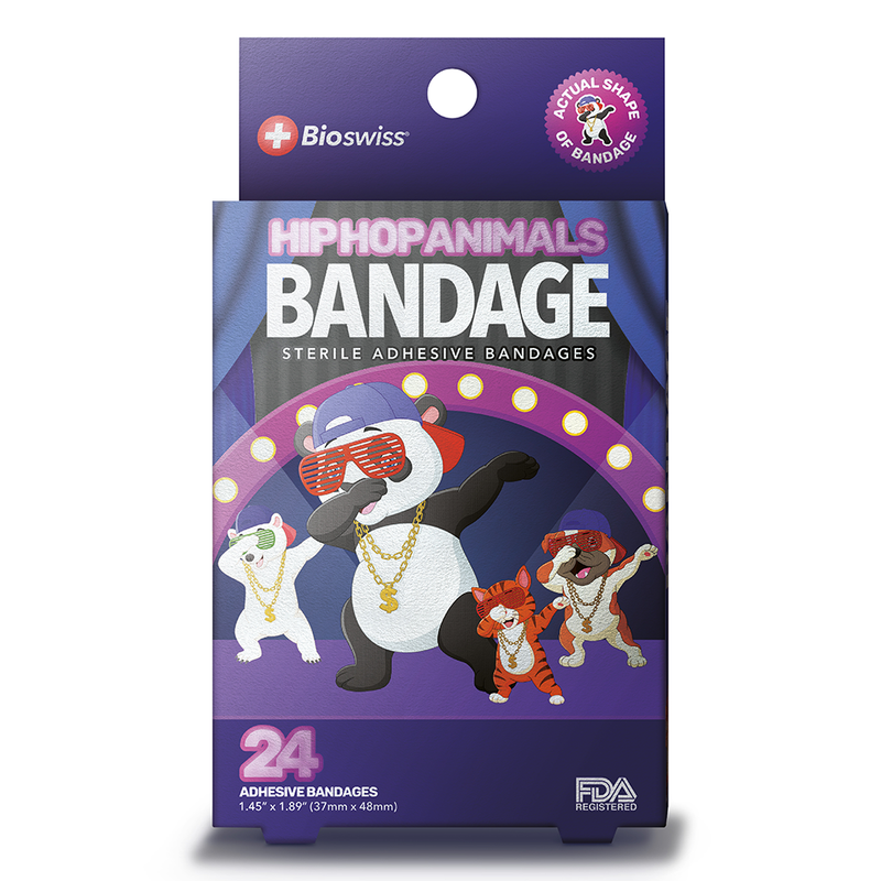 Hip Hop Animal Bandages - Pack of 24