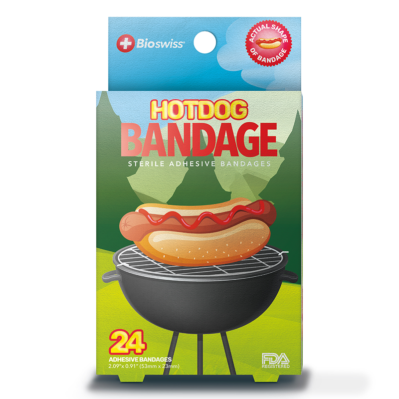 Hot Dog Bandages - Pack of 24