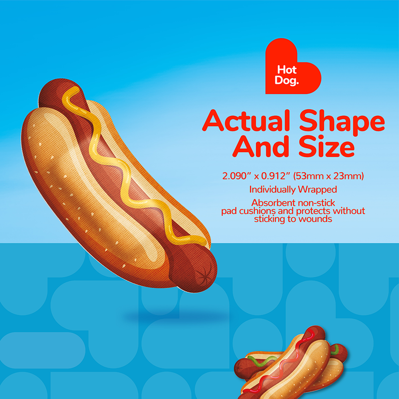 Hot Dog Bandages - Pack of 24