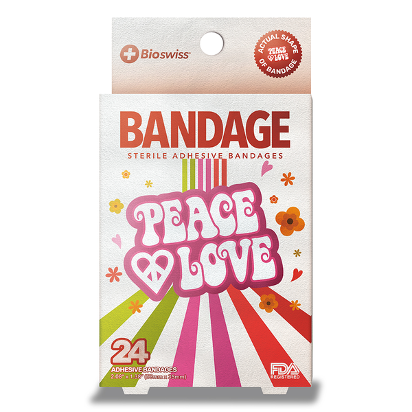 Peace & Love Bandage - Pack of 24