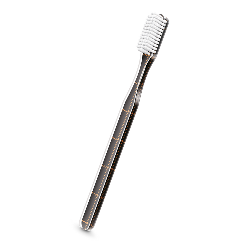 Black Plaid Toothbrush