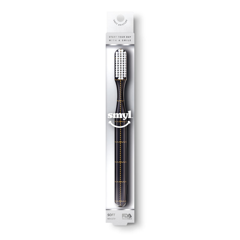 Black Plaid Toothbrush
